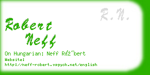 robert neff business card